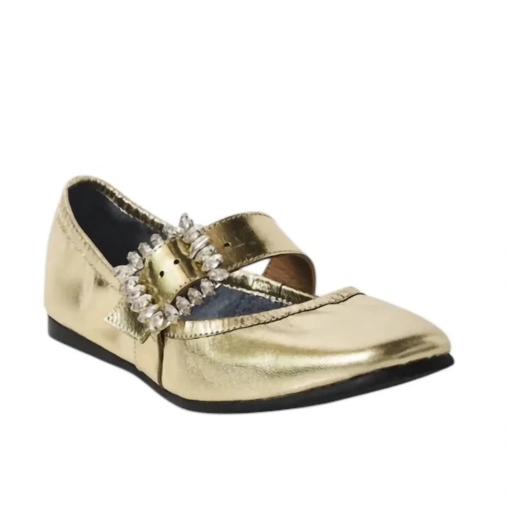 Free People Women's Ursa Gemini Ballet Flat metallic ballet slipper shoes NWT​ - Picture 3 of 9